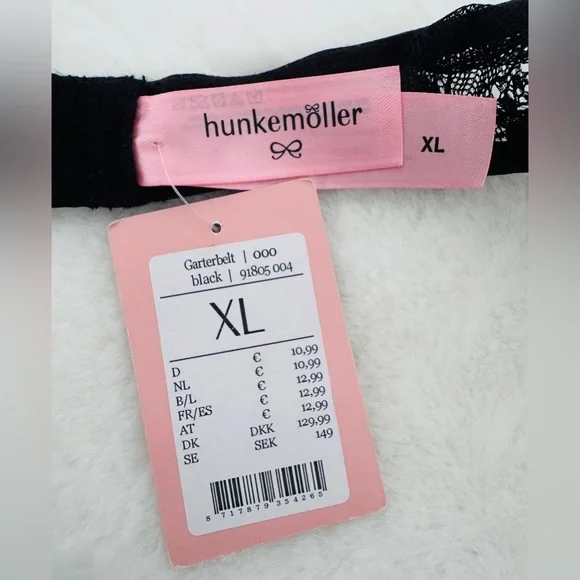 Hunkemöller Black Lace Garter Belt, Size XL - NWT - Picture 5 of 7